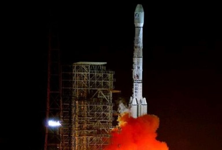 The launch of Long March 3B Rocket, Xichang Satellite Center, China (Credit: AAxanderr, For free use, public domain)