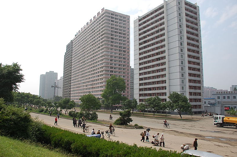 A building n Pyongyang near North Korea's secretive Room 39